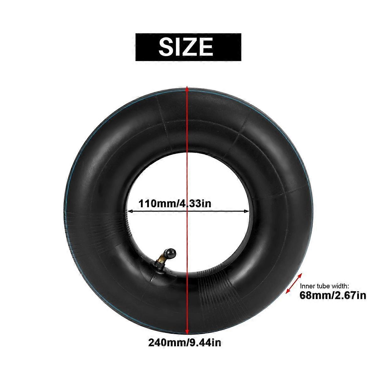 2 stk 4.10/3.50-4 tommers dekk for håndbil håndvogn hagevogn gressklipper 4.10-4 erstatningsrør