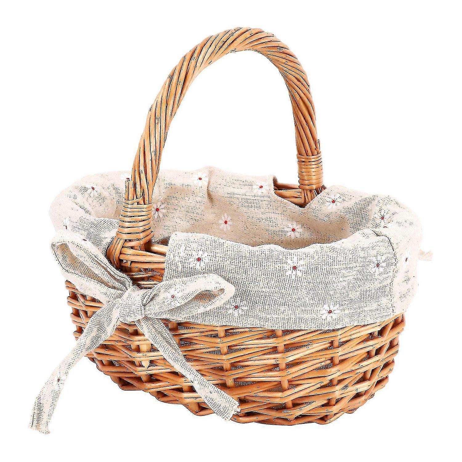 Woven Wicker Basket Flower Basket Single