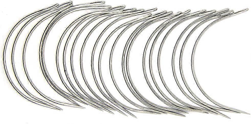 20 Pieces Wig Making Pins Needles Set, Wig T Pins and C Curved Needles Hair Weave Needles for Wig Making, Blocking Knitting, Modelling and Crafts (20P