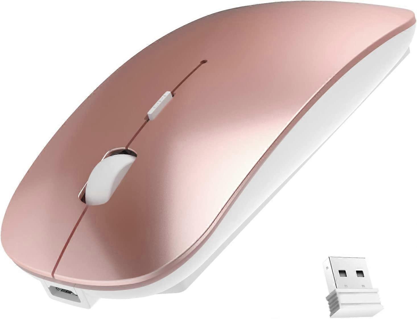 Ultra-Thin 2.4G Office Wireless Mouse Mute Charging Mouse Notebook Home Mouse with USB Receiver Compatible for Notebook, PC, Laptop, Computer, MacBook
