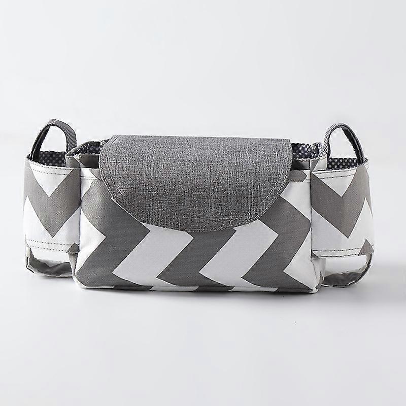 Stroller Storage Bag, Stroller Organizer with Cup Holder, Stroller Cup Diaper Storage Bag, Large Capacity Pocket for Pram and Stroller