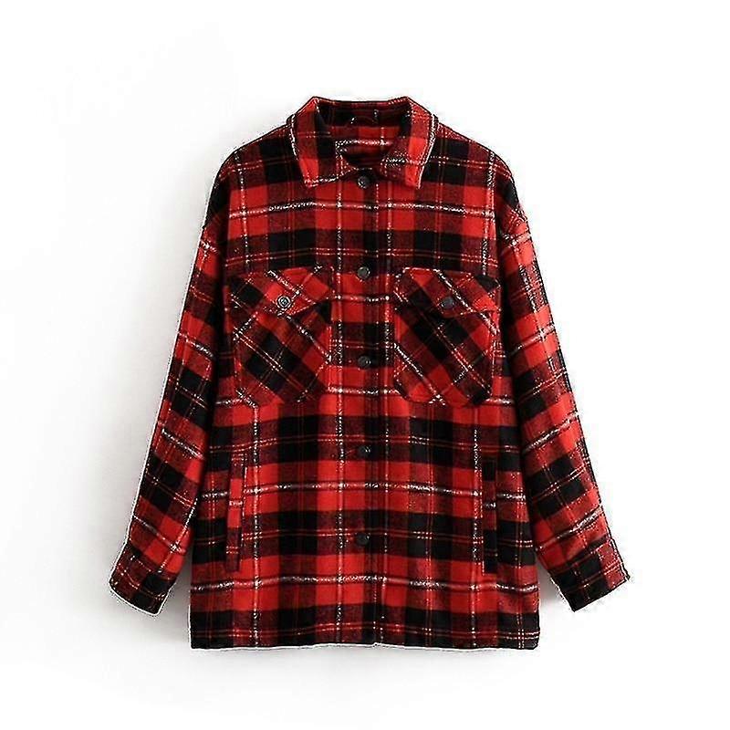 Winter Plaid Long High-quality Casual Overcoat
