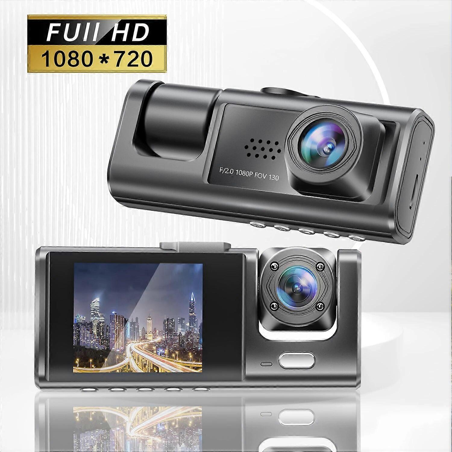 New Wide-angle 2-record High-definition Night Vision 1080P Driving Recorder Suction Cup Type 2-lens Car Front and inside Simulta