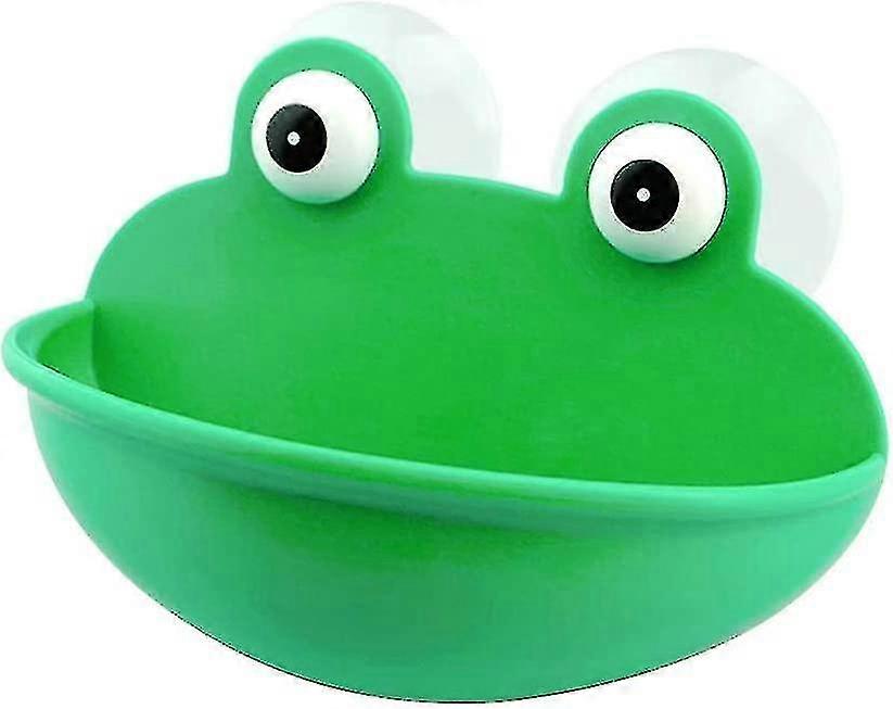 Soap Dish With Suction Cup In The Shape Of A Frog, For Sponge, Soap, Drain, Bathroom Organizer L