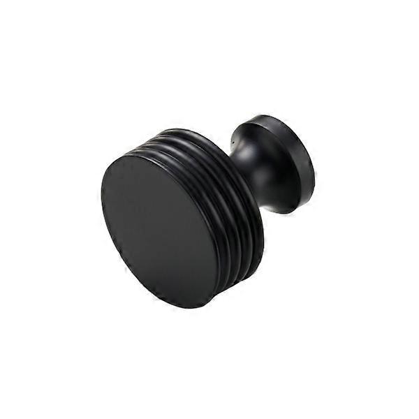 Round Fluted Door Knobs in Black