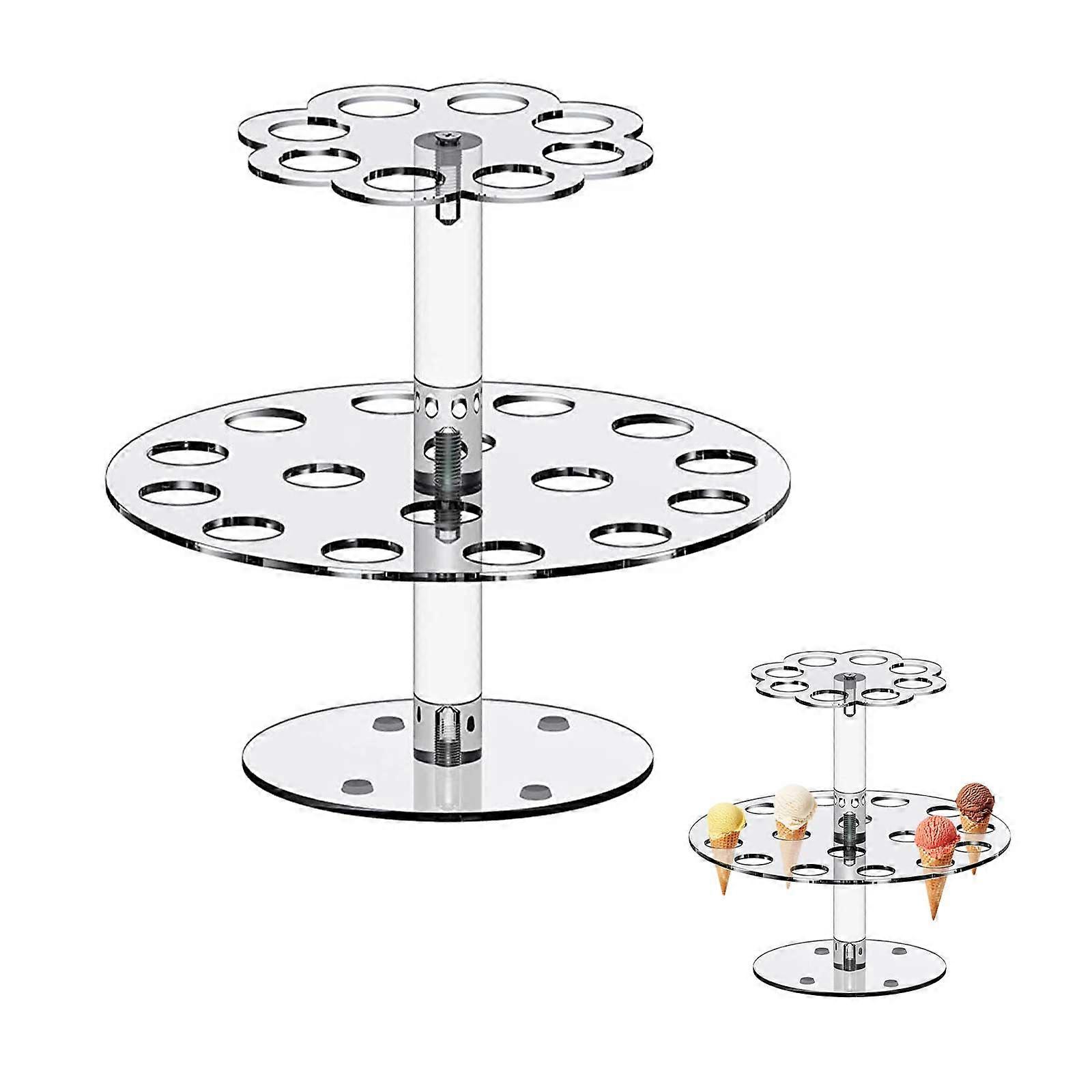 Ice Cream Cone Display Rack Acrylic Popcorn Cone Bracket