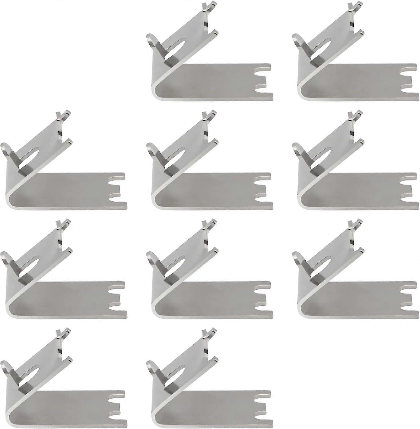 Refrigerator Shelf Clips 920158, 10 Pcs Stainless Steel Freezer Shelf Hooks Fridge Cooler Shelf Support Square Replacement Buckles Clips