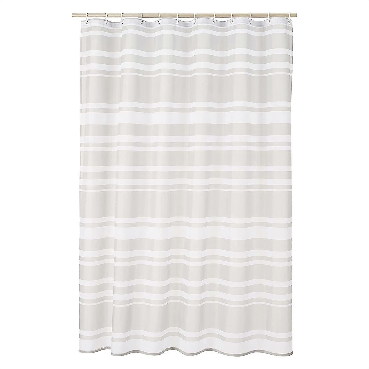 Cortina de chuveiro de tecido - 72 x 72 polegadas, listra cinza