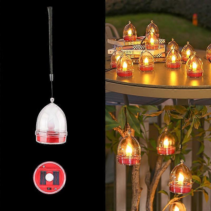 Solar Candle Light Round Model Red Shell