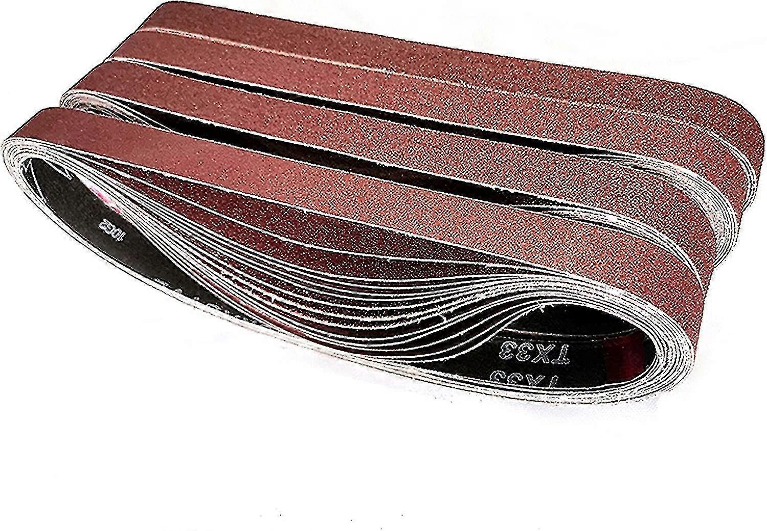 Sanding Belt 25 X 762 Mm | 15 Pieces Sanding Belt | Sander Belt Set 3x Grit 80/120/150/240/400 Each For Belt Sande