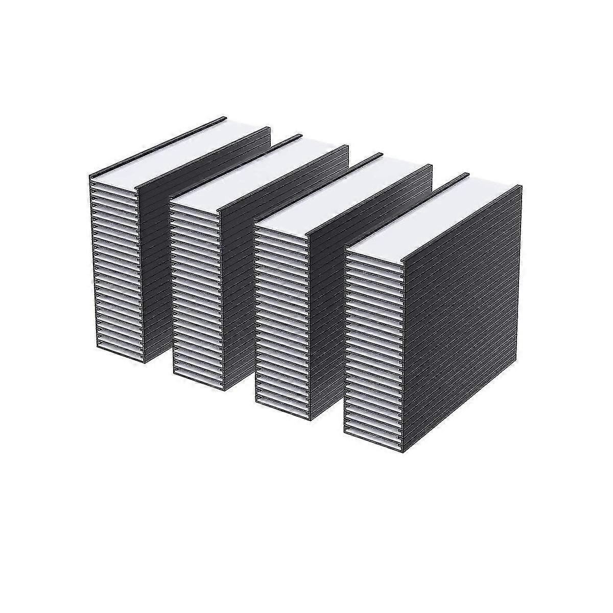 100 Pack Magnetic Label Holder C Channel Magnetic Labels, Magnetic Data Card Holder With Clear Plastic Protector-q