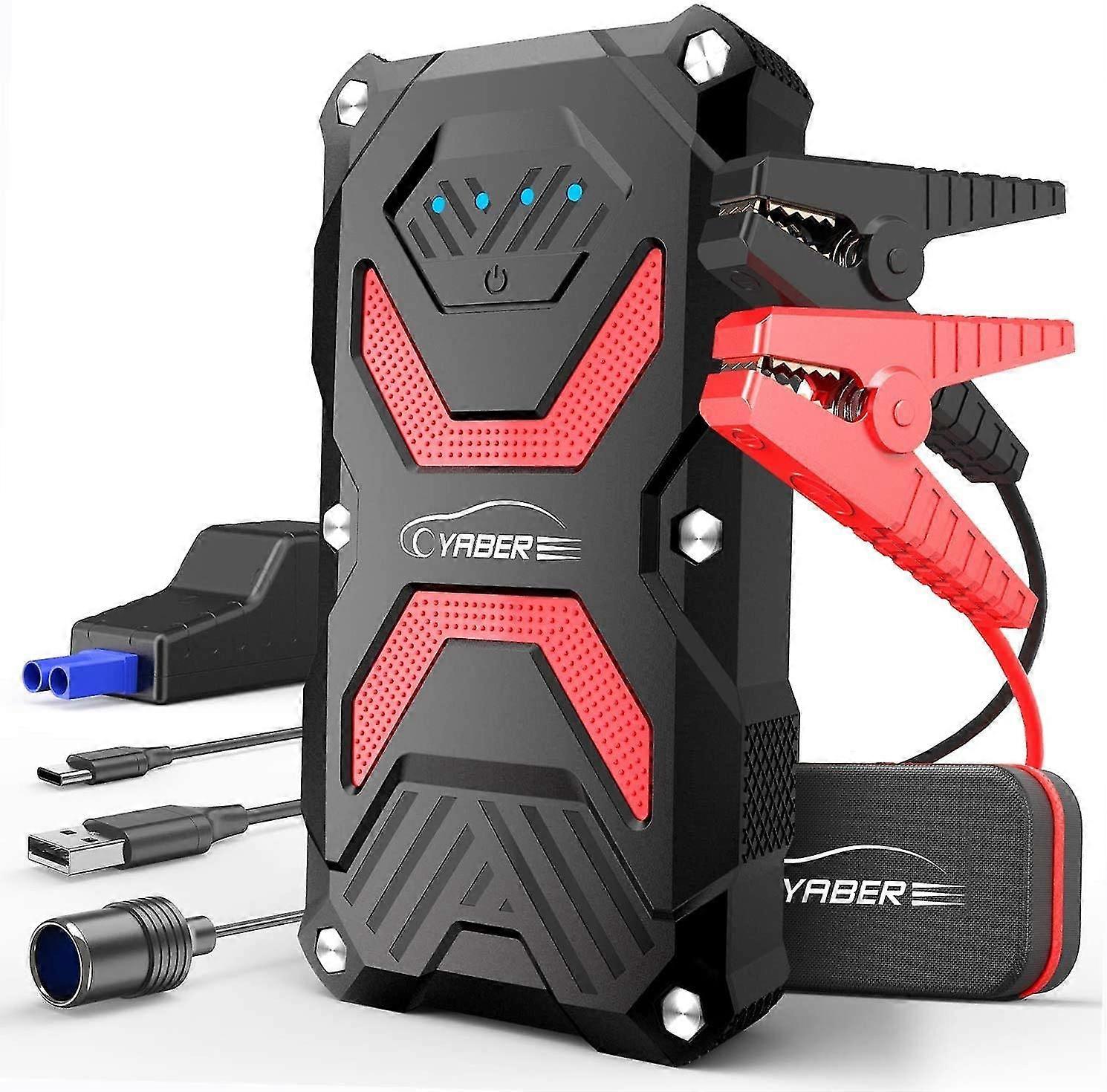 Finydr Jump Starter بطارية السيارة حزمة بدء التشغيل 1000a 13800mah ل 6.0L غاز / 5.0L ديزل-