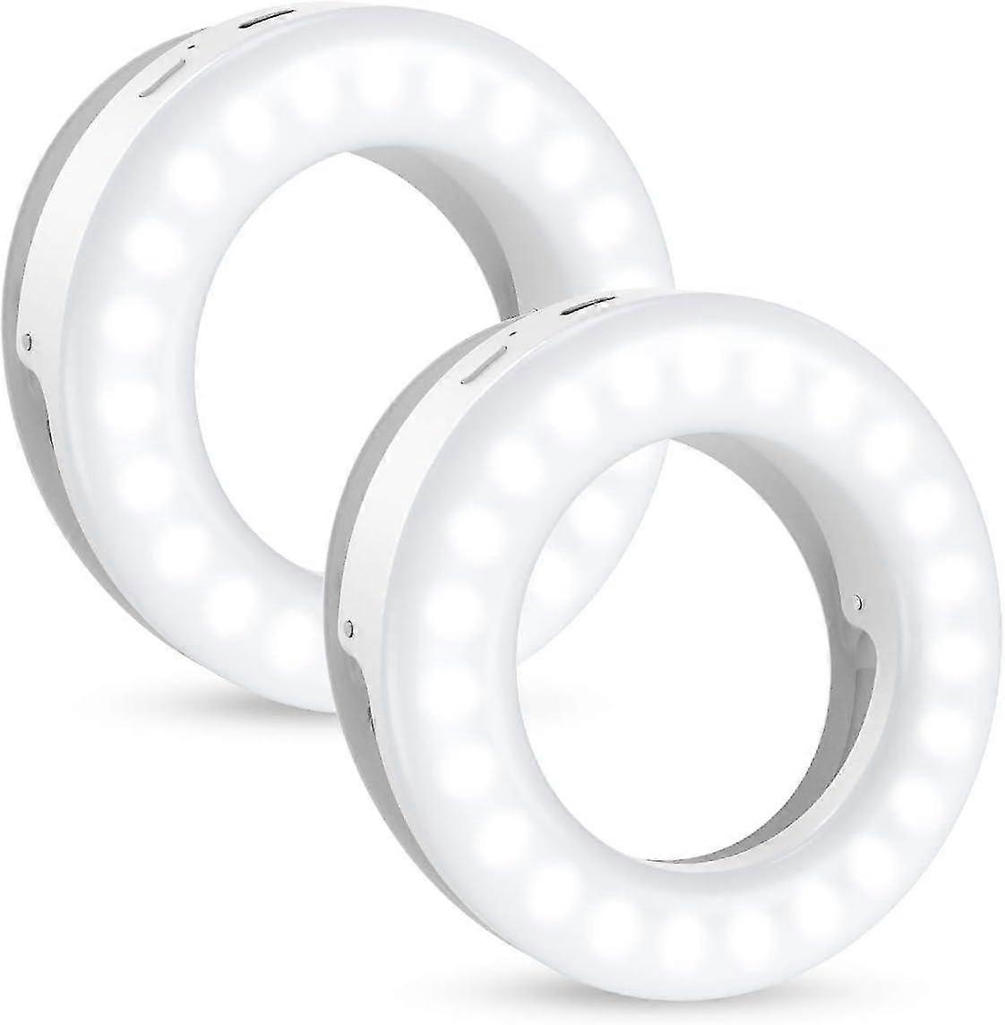 Selfie light, LED ring light with 3 dimmable lighting modes, Selfie light ring with USB rechargeable