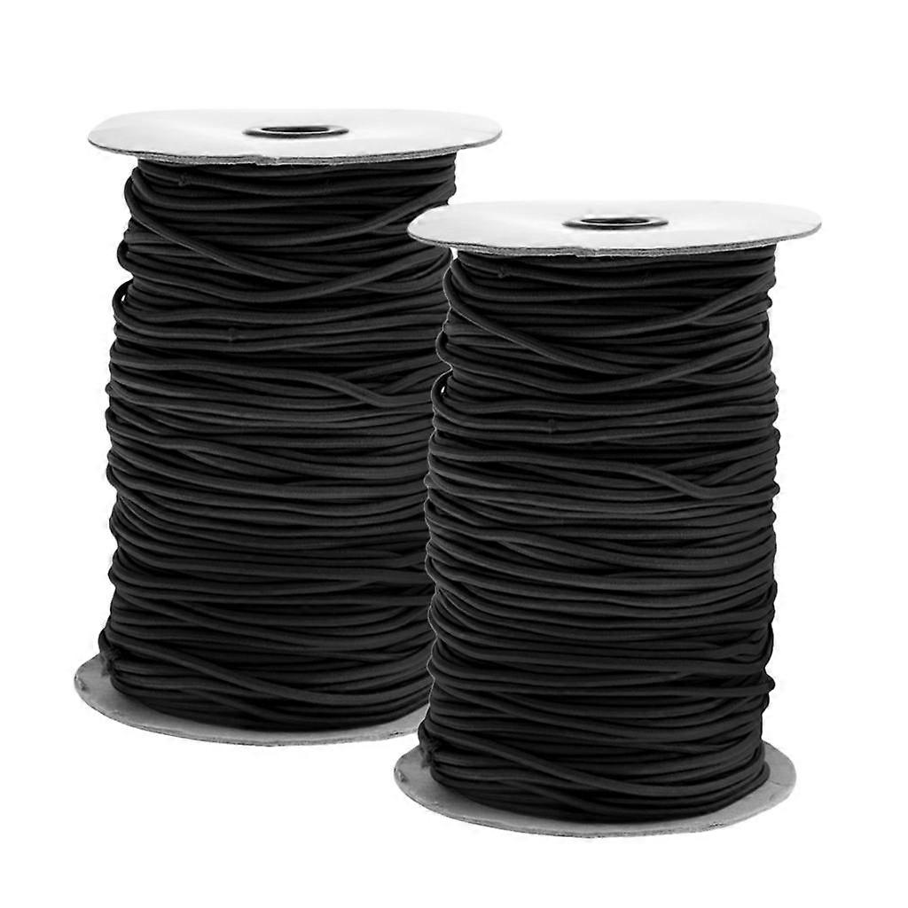 2pcs Elastic Cord Stretch Rope 2mm Rubber Rope 150m For