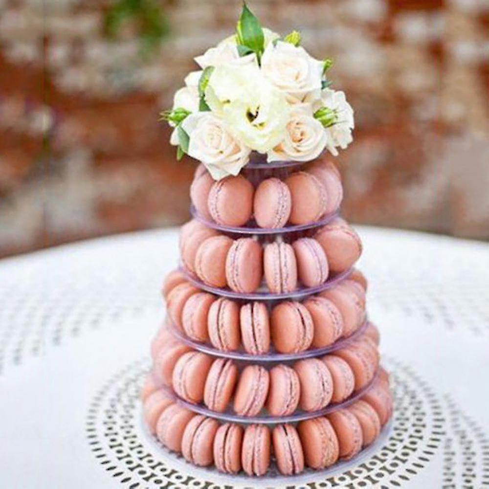 Présentoir à Macarons 10 Niveaux - Plastique Transparent, Ajustable, Pour Desserts & Fêtes