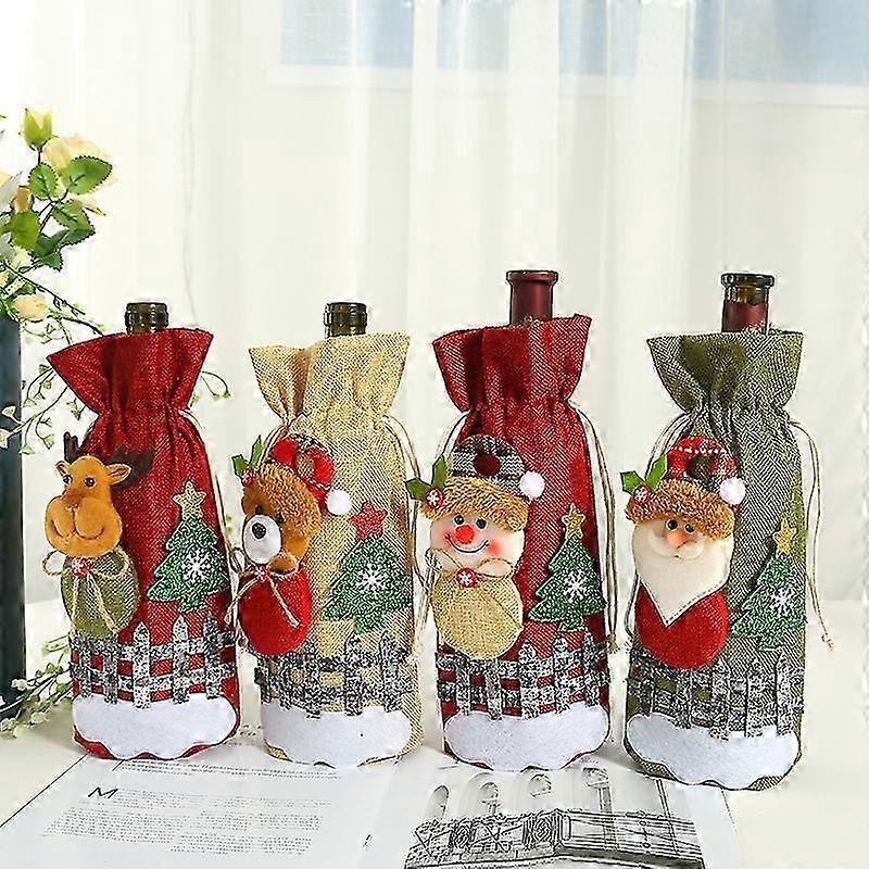 Cute Wine Bottle Sweaters for Christmas Decor