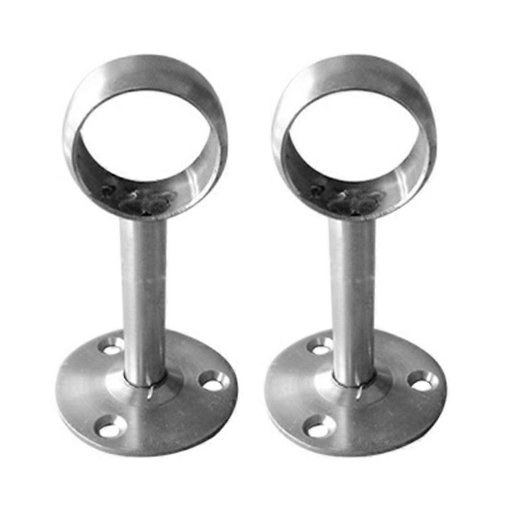 2Pcs Flange Rod Holder Ceiling Mount Curtain Rod Bracket Pipe Flange Socket