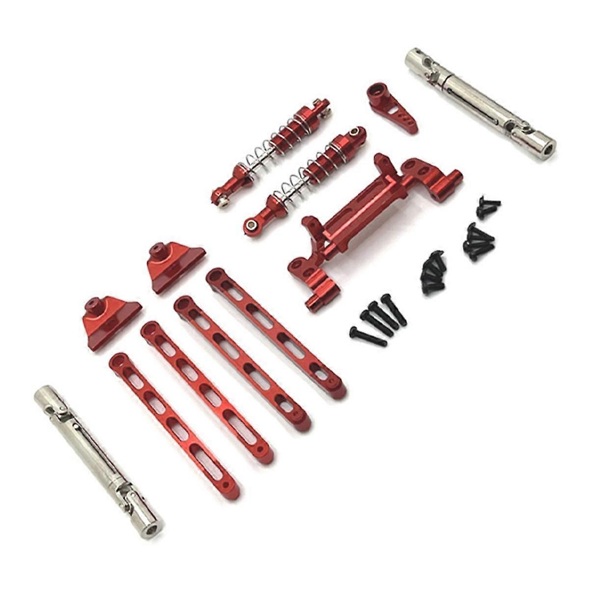 Pull Rod Set for MNMODEL 1/12 MN82 LC79 MN78 Remote Control Car Parts Metal Upgrade Red