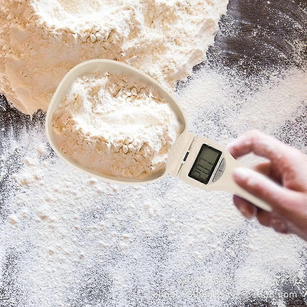 Tierfutter Messlöffel Hundefutter Messbecher, Digital Scale Löffel Abnehmbarer Becher Fütterungsschüssel für