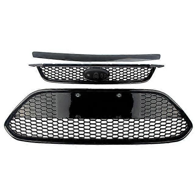 Car Upper Lower Grilles Bumper Honeycomb Front Cover Trim For Ford Focus 2009 2010 2011 2012 2013 2014 2015 Hatchback Sedan