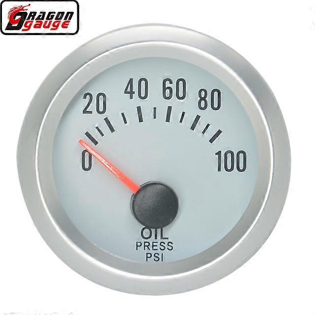 Dragon 52mm (2 Inch) Car Modification Pointer Boost Water Temp Oil Temperature Meter Pressure Voltage Gauge Blue Backlight