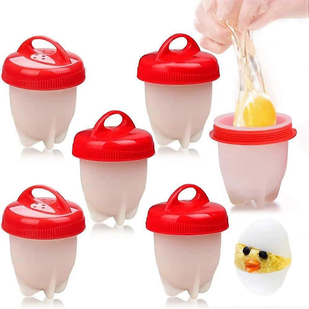 6 silicone egg cooker, silicone egg cooker, silicone egg bag, shell-less quick egg bag, boiled egg non-stick, egg cooker Kitchen gadget.