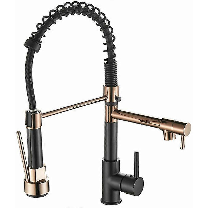 Faucet with 360° Pull-Out Sprayer, Dual Nozzles