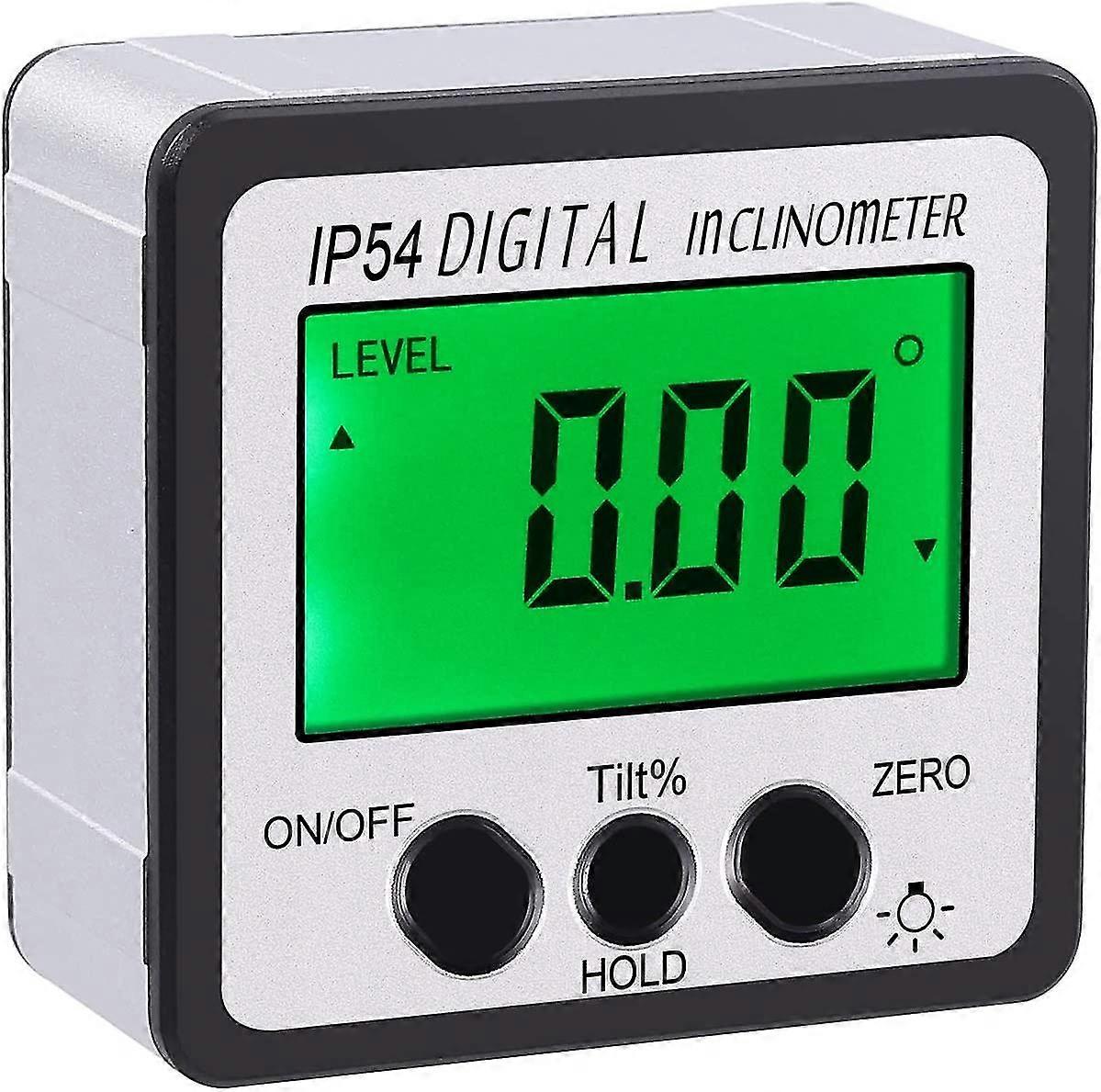 Digital Inclinometer 4*90 Magnetic Angle Meter Waterproof Ip54 Digital Display Protractor Backlight With Battery And Screwdriver For Accurate Wood Cut
