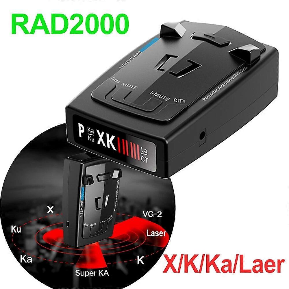 RAD2000 Multiband Radar Sensitive Radar Speed Control Detector English Russian Voice Alert Vehicle Speed Alarm Warning System