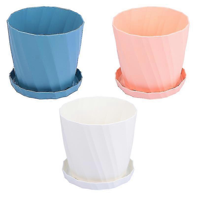 3pcs Round Flowerpot