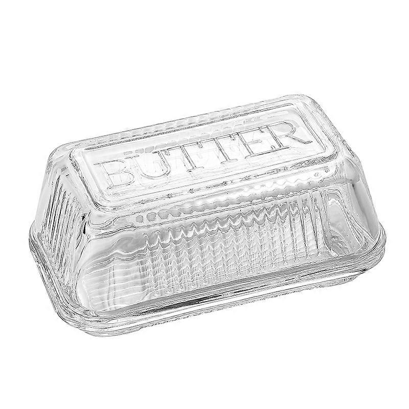 Glass Butter Dish - Multifunctional Transparent Cake and Cheese Holder