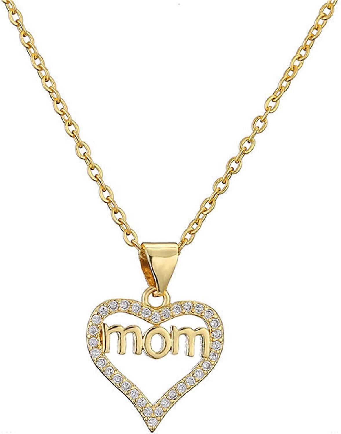 Mama Necklaces for Women 18K Gold Plated Mom Necklace Mother Gifts