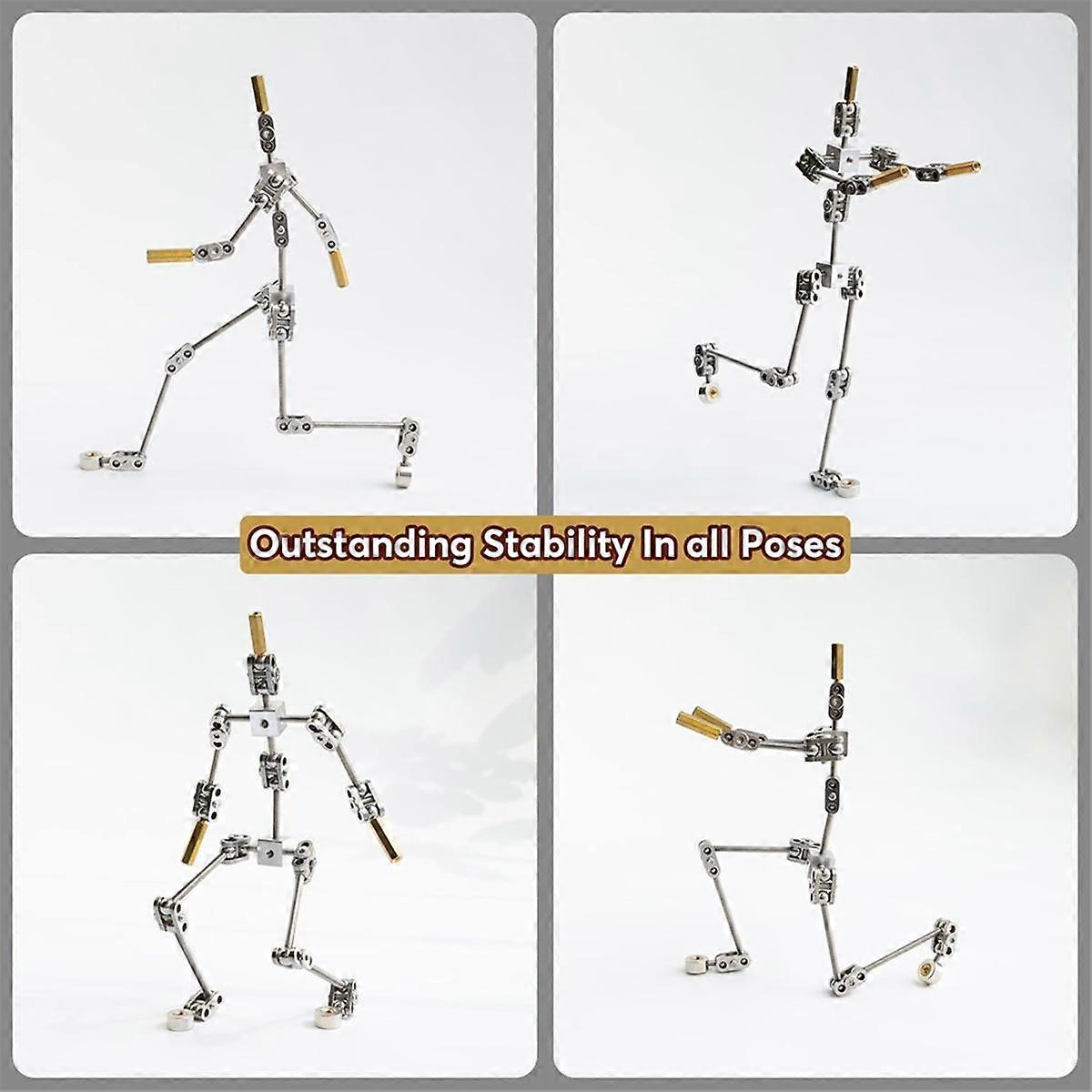 Armature Kit - DIY Metal Puppet Figure Skeleton, Easy to Assemble, Animated Character Design, for S