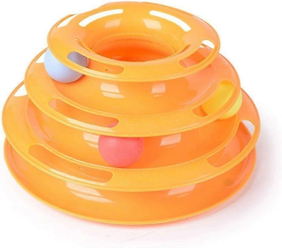 Pure Feline - Titan Tower - Indoor Cat Tower - Multi-Level Interactive Cat Toys- Suitable For One Or More Cats-Orange