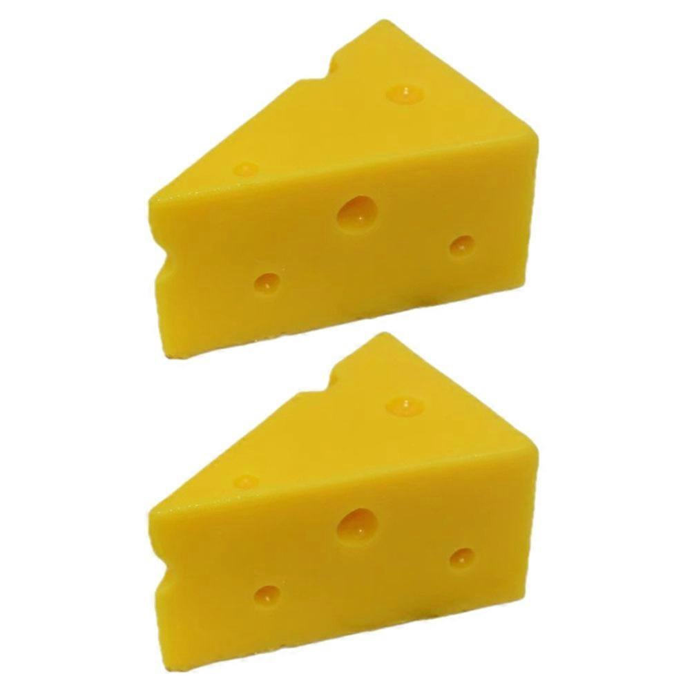 2pcs Artificial Cheese Fake Cheese Simulation Cheese Realistic Cheese Props