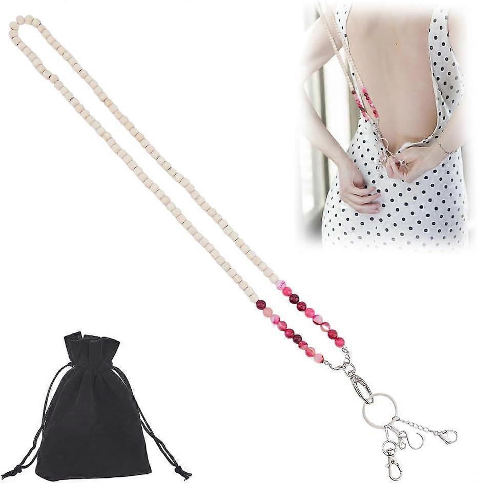 Zipper Helper Pull Dress Zipper Puller Zipper Extender Tool Zipper Pull Assistant with 4 Different Hooks 51.5cm/20.28" Zipping Up Down for Dress Boot 