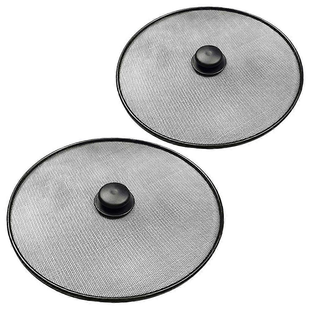 2 pcs Stainless Steel Splatter Screen Mesh Splatter Guards Grease Splatter Screen Frying Pan Splatter Screen