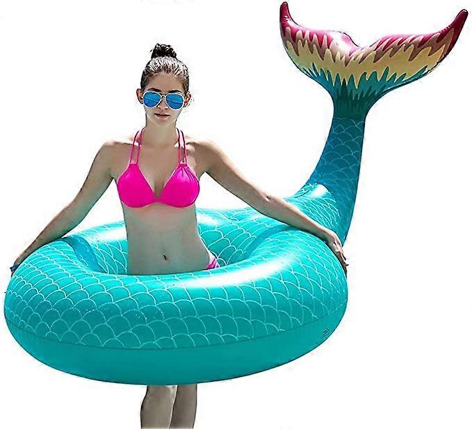Adult pvc inflatable mermaid swimming ring