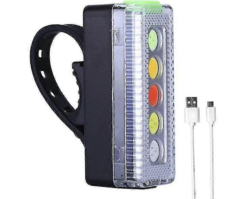 Ποδήλατο taillight φρένο ανίχνευση seatpost πίσω φως Smart 5 λειτουργίες φωτισμού αδιάβροχο φως ποδήλατο κατάλληλο για όλους τους τύπους καθισμάτων ποδήλατο δρόμου (μαύρο)