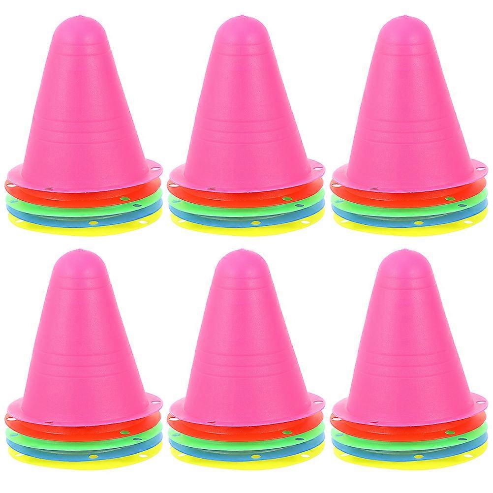 30pcs Colorful Roller Skating Cones Soccer Cones Sports Training Agility Cones