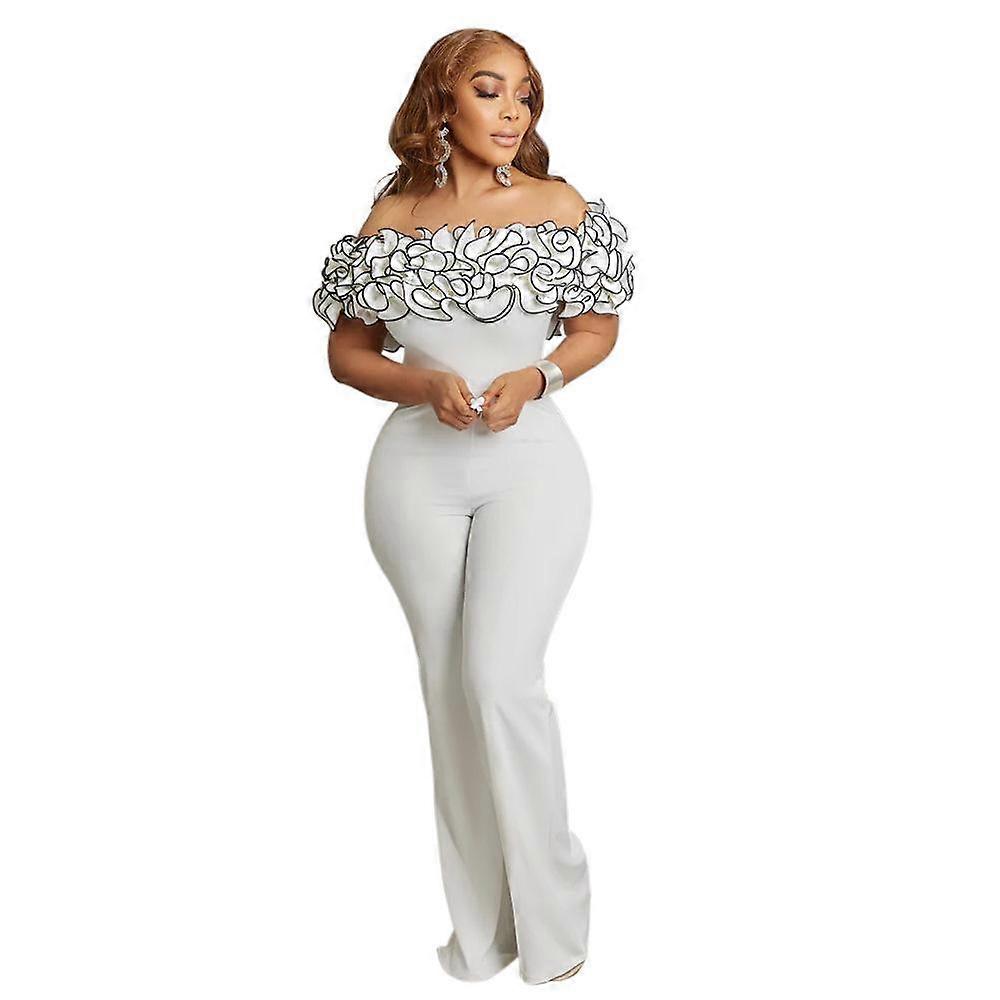 Women's Casual Off The Shoulder Jumpsuits Long Pant Rompers