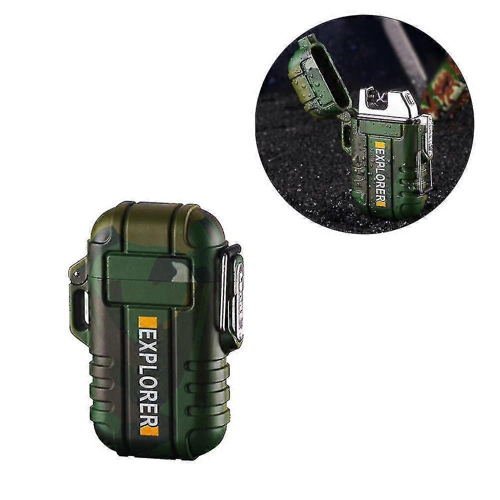 Waterproof Outdoor Lighter Survival Tool Usb Rechargeable Flameless Lighter  | Fruugo UK