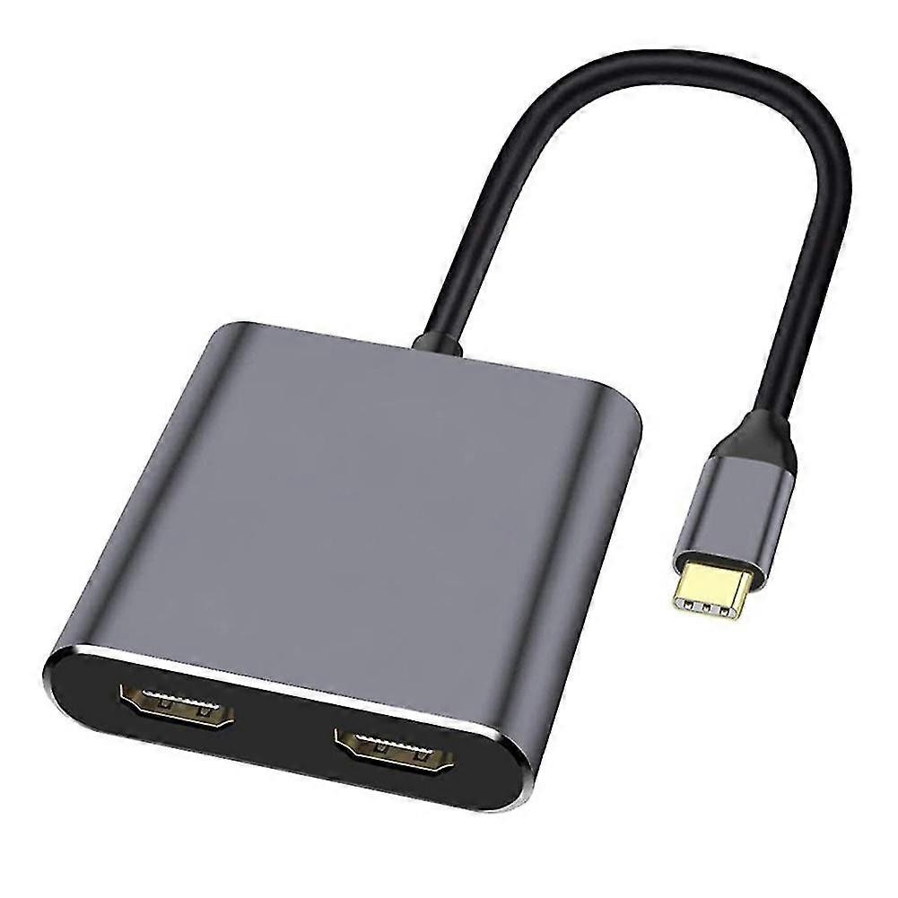 4in1 Usb Type C Hub To Dual 4k Hd - Charge Port Usb-c Docking Station Adapter Support Dual-screen D