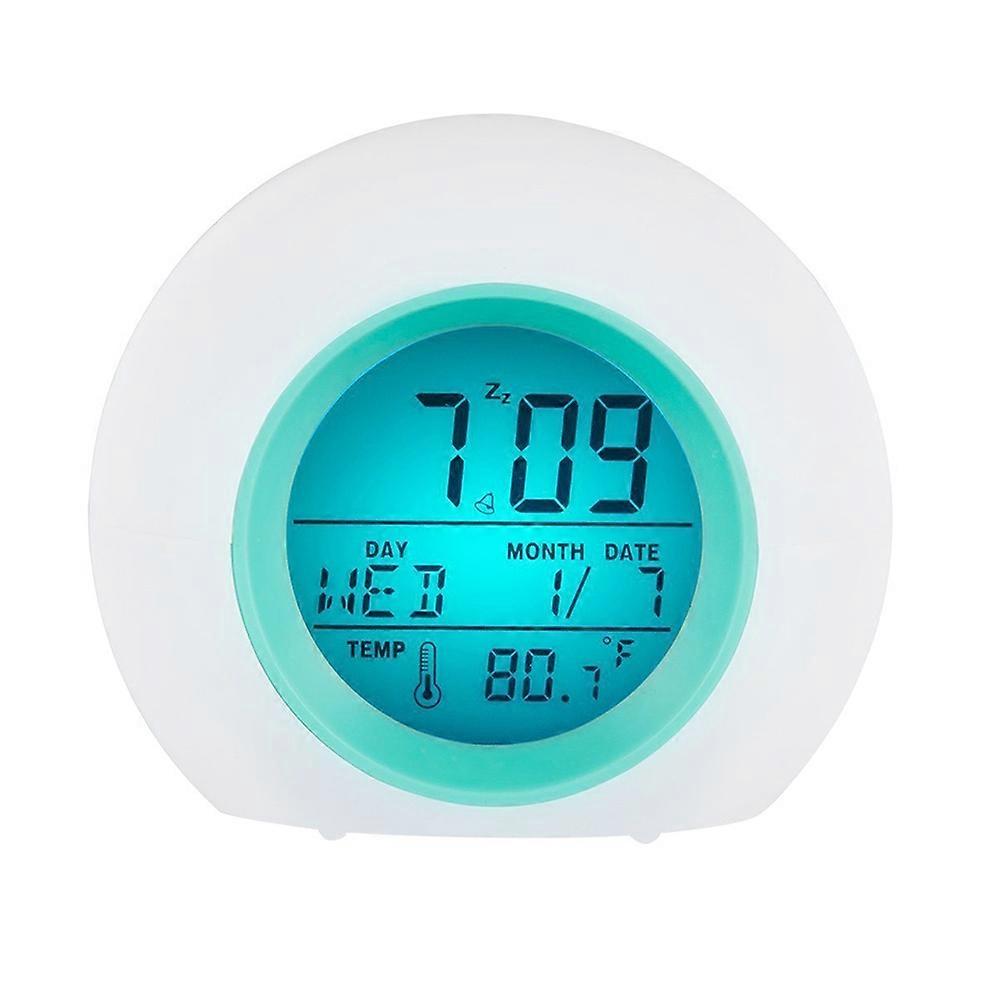 Creative Ball Shape Color Changing Clock Calendar Temperature Kids Alarm Clock JIKAIX