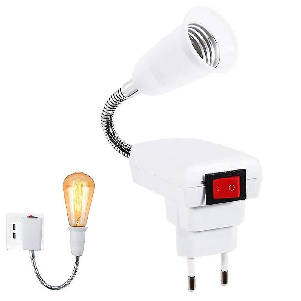 E27 Socket with Wireless Switch, 360 Degree Dimmable LED Bulb Door Light for Office Bedroom Kitchen