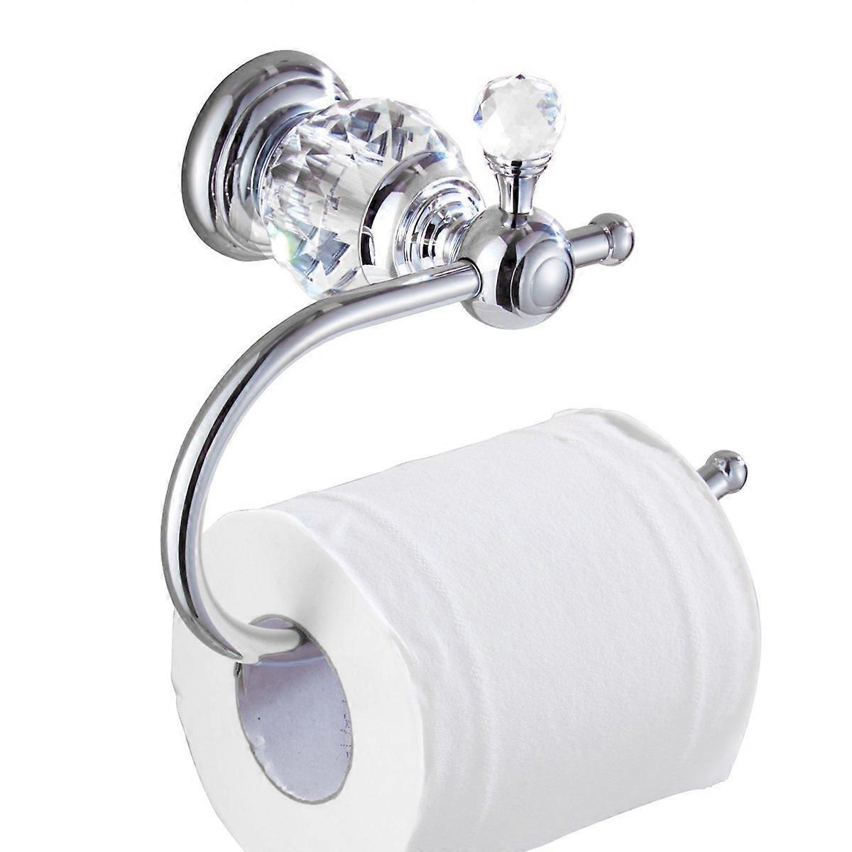 2023 Crystal Series Laiton Toilet Paper Roll Holder, chrome poli