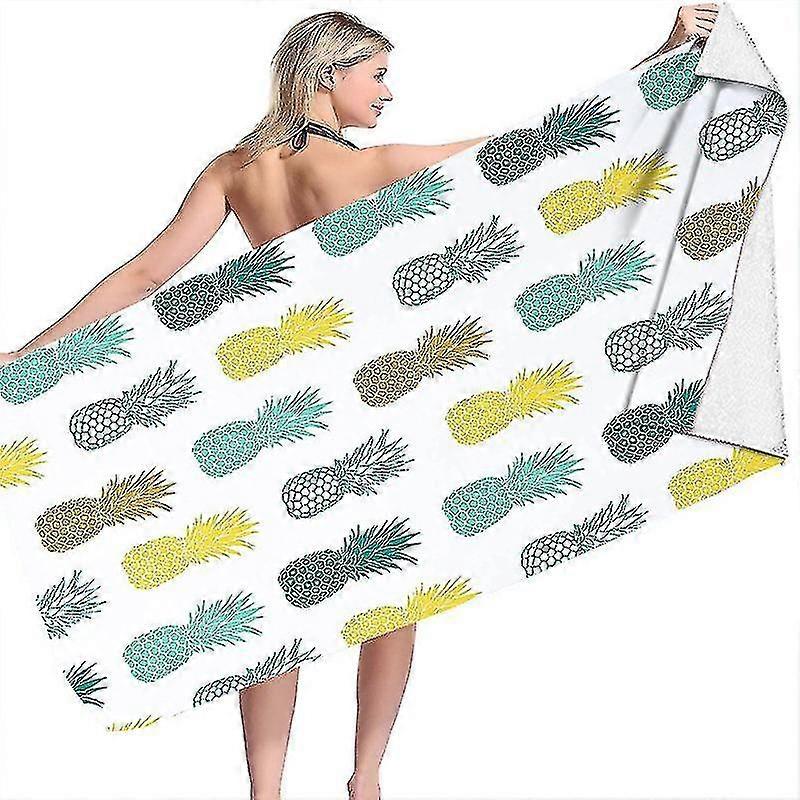 Quick Dry Bath Towel Beach Towel Microfiber Double Sided Fleece Single Sided Print Swimming Towel
