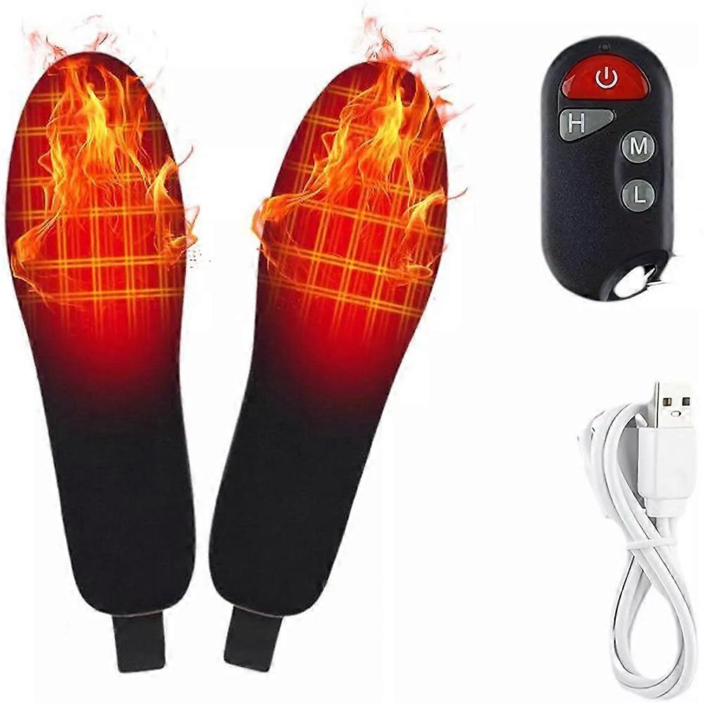 Rechargeable Heated Insoles, Heated Insoles for Men Women Breathable Soft Mesh