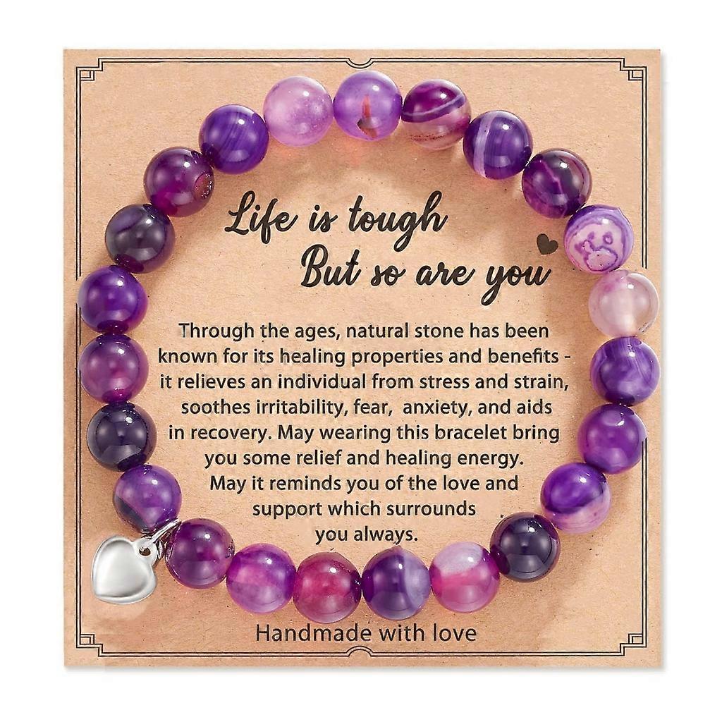 الحجر الطبيعي العقيق حمار وحشي- الحب حبة سوار أنثى أزياء بسيطة سوار