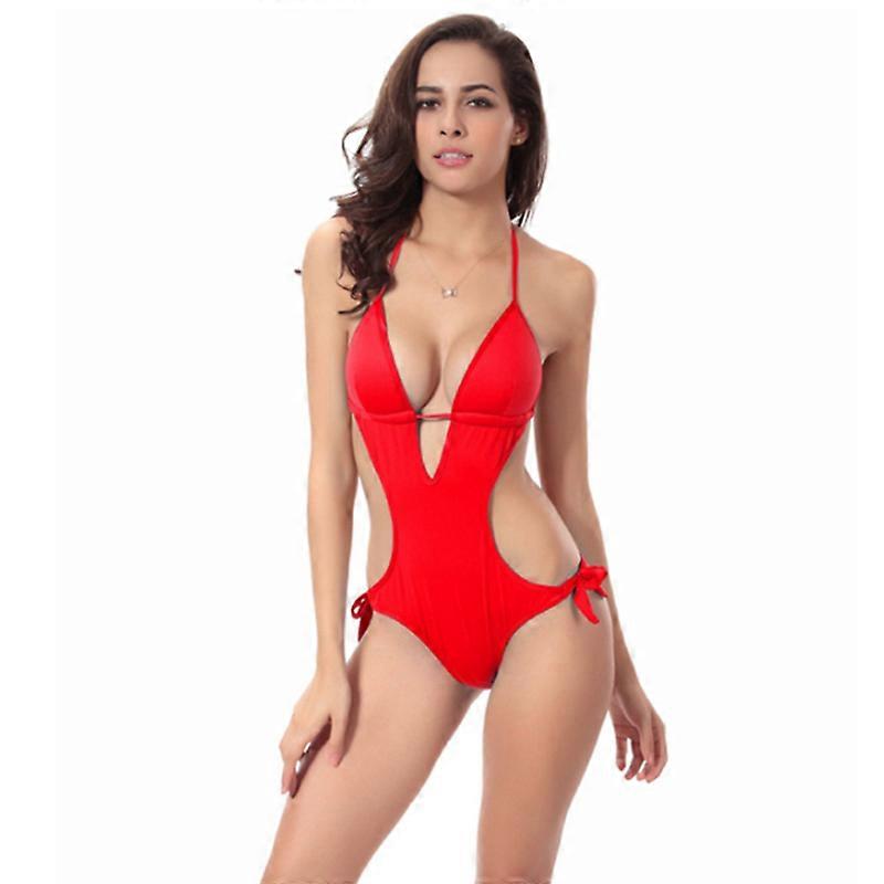 Verdicktes Brustpolster Einteiliger Badeanzug ONE Size Badeanzug Einfarbiger Badeanzug